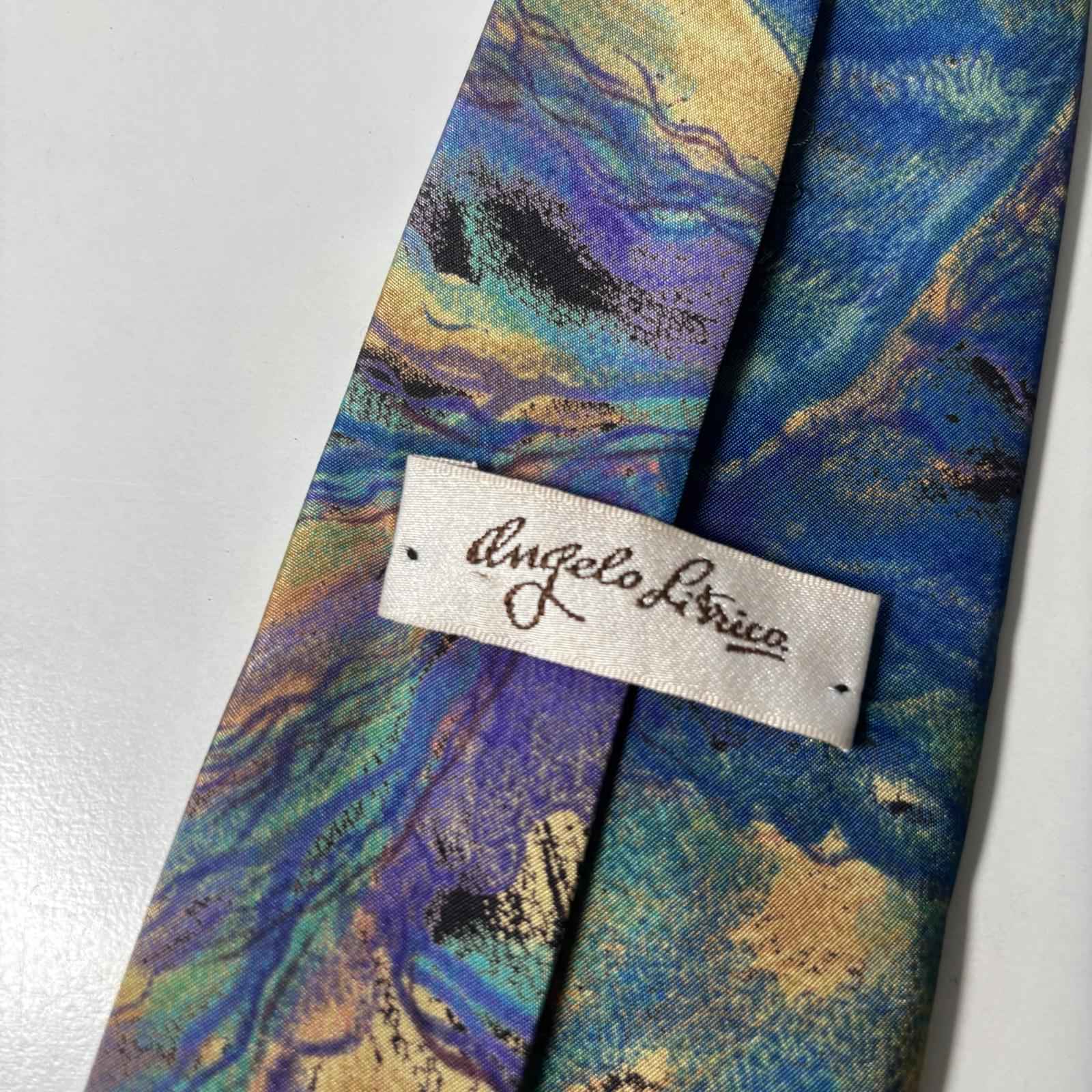 Angelo Litrico Men's Tie Multicolor Abstract Pattern