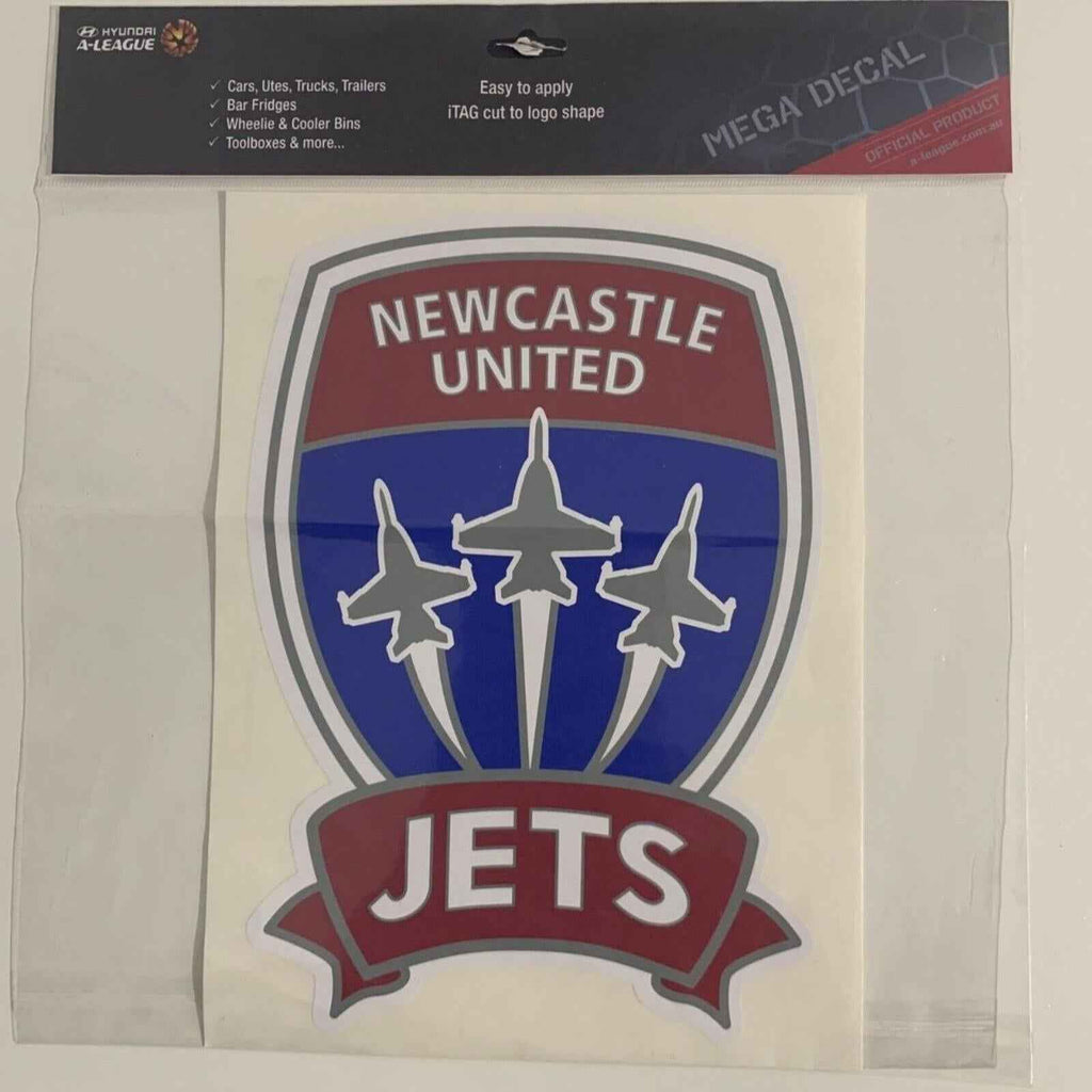 A-League Newcastle Jets FC Mega Supersized Logo Decal Sticker 25cm