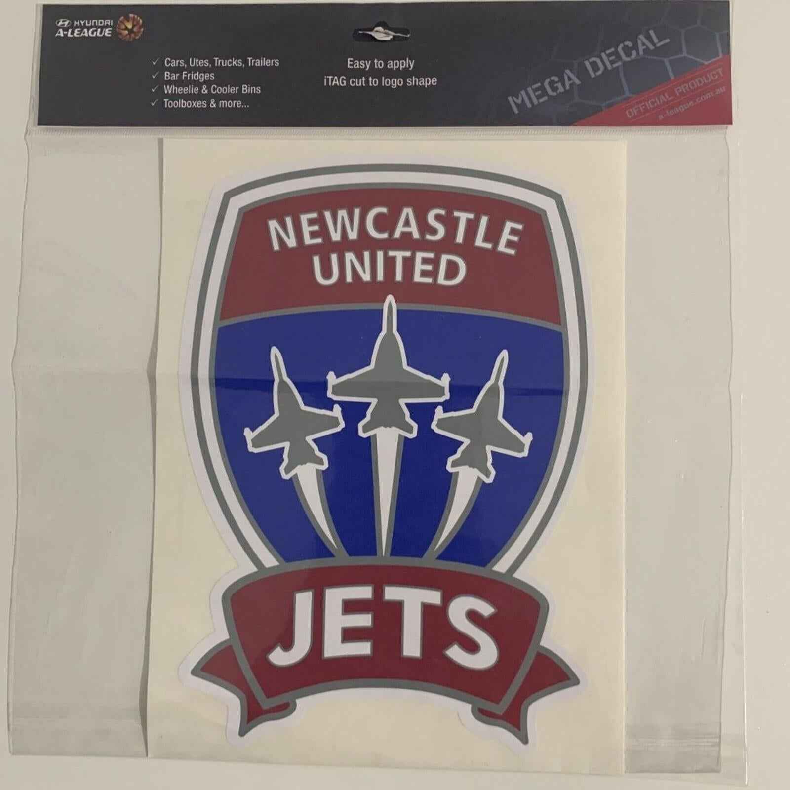 A-League Newcastle Jets FC Mega Supersized Logo Decal Sticker 25cm