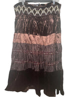 Layered Maxi Skirt  Roy In Multicolour Brown Shinny  Size 14 - Come Sell Nearly Anything