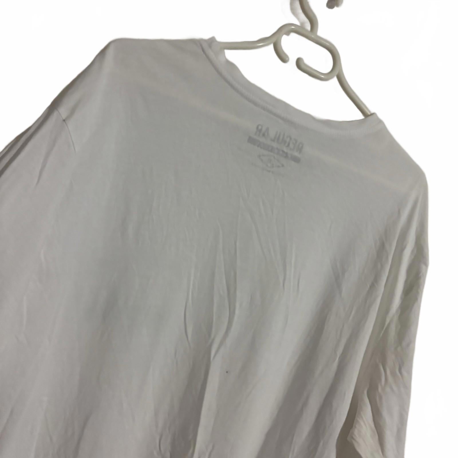 New York Men's Long Sleeve Crew Neck Shirt 2XL White Cotton - Come Sell Nearly Anything