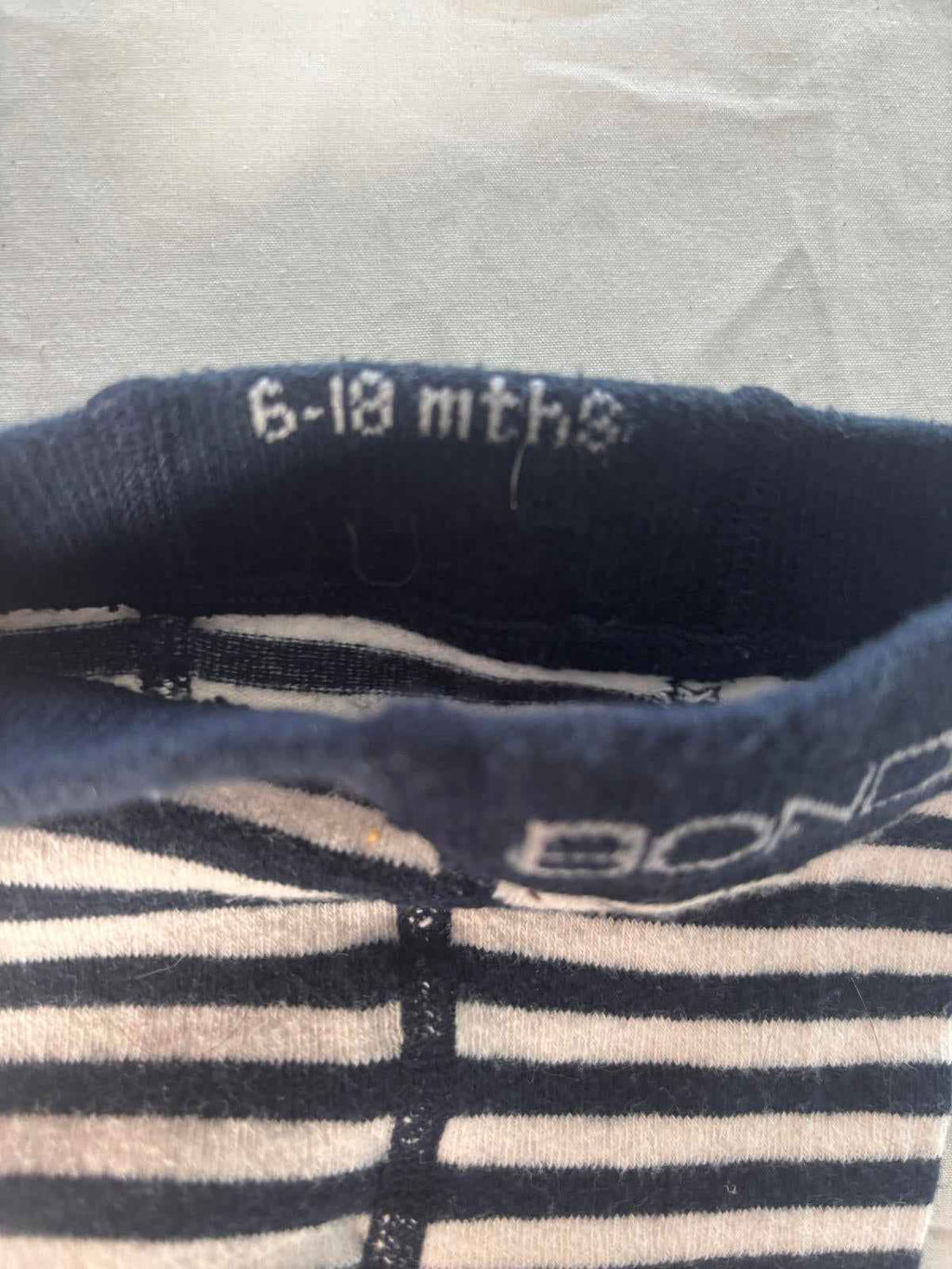 Bonds Baby Leggings  s Size 6-18 Months Striped Navy White