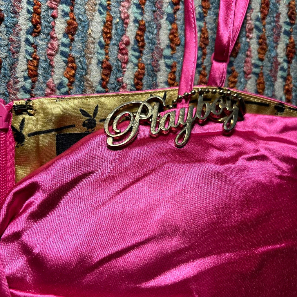 Playboy Small Satin Pink Dress #Womenswear #Dress #Satin #Playboy - Come Sell Nearly Anything