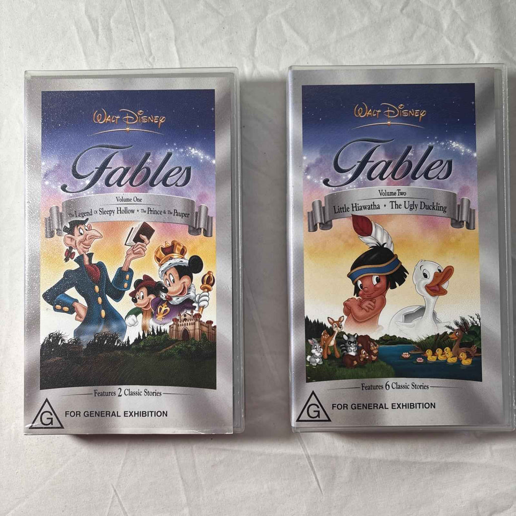 Fables - Volume 1 & 2 - Walt Disney - VHS Video