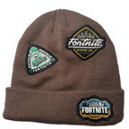 Fortnite Beanie Hat Brown One Size 55cm Knit Winter Casual