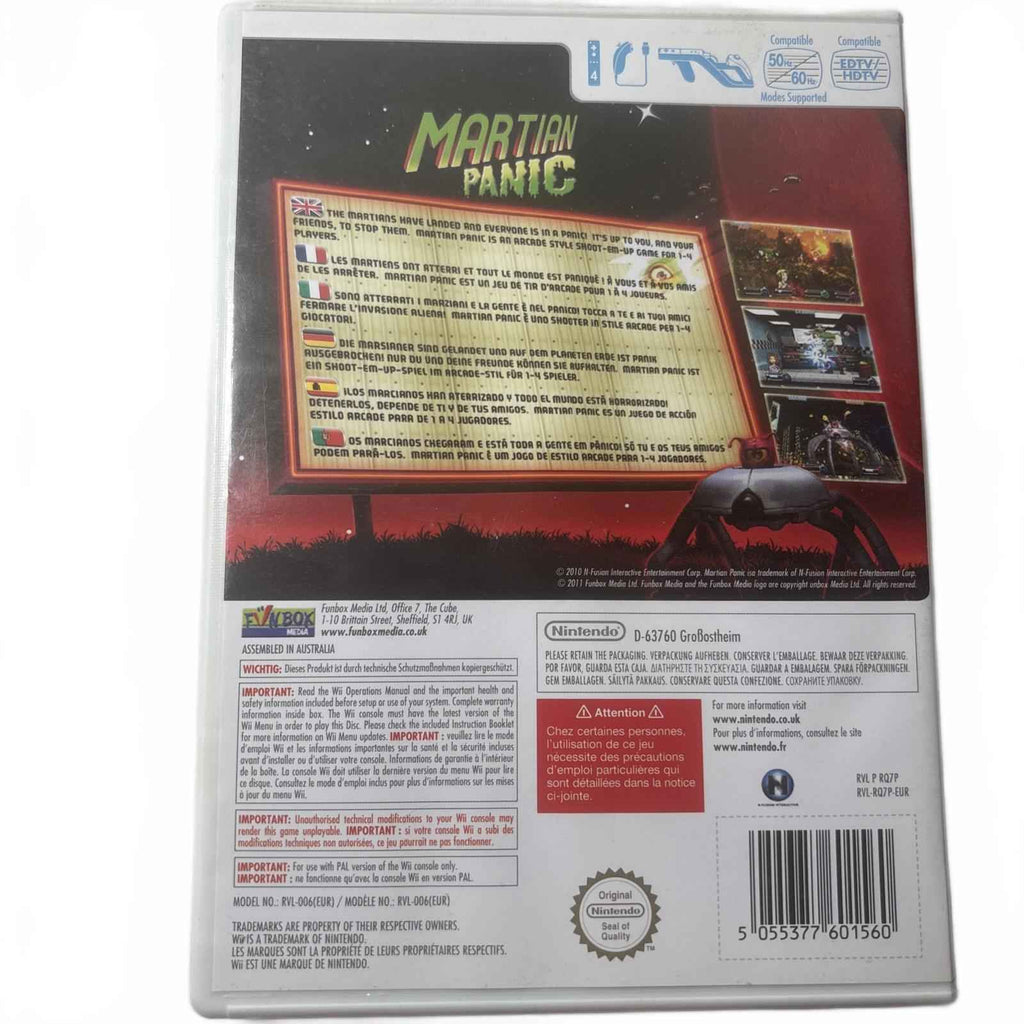 Martian Panic Inc. Manual - (Nintendo Wii) [PAL] - 60 DAY WARRANTY