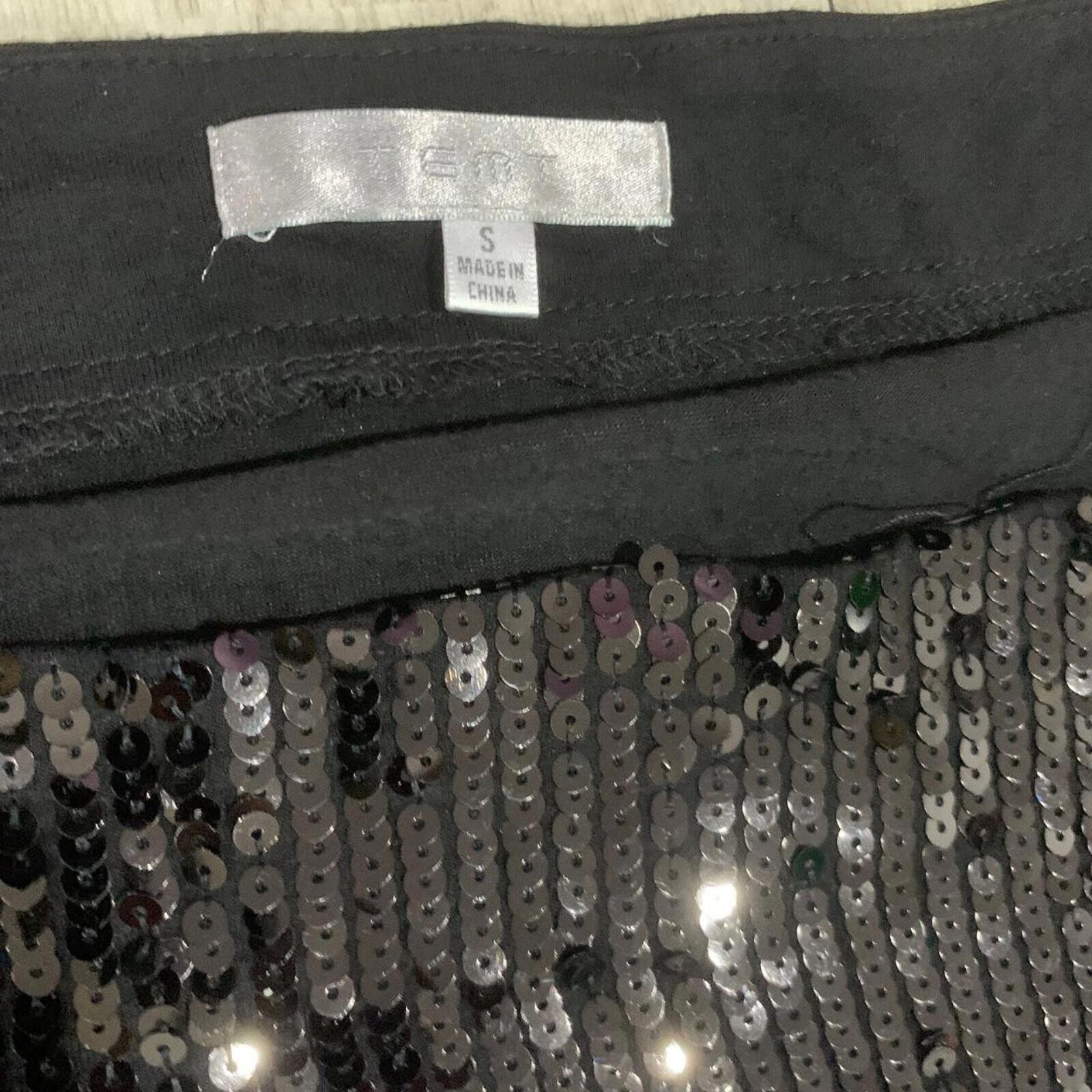 Temt Top Women's Size S Black Single Tank Sequins Stretchy - Come Sell Nearly Anything