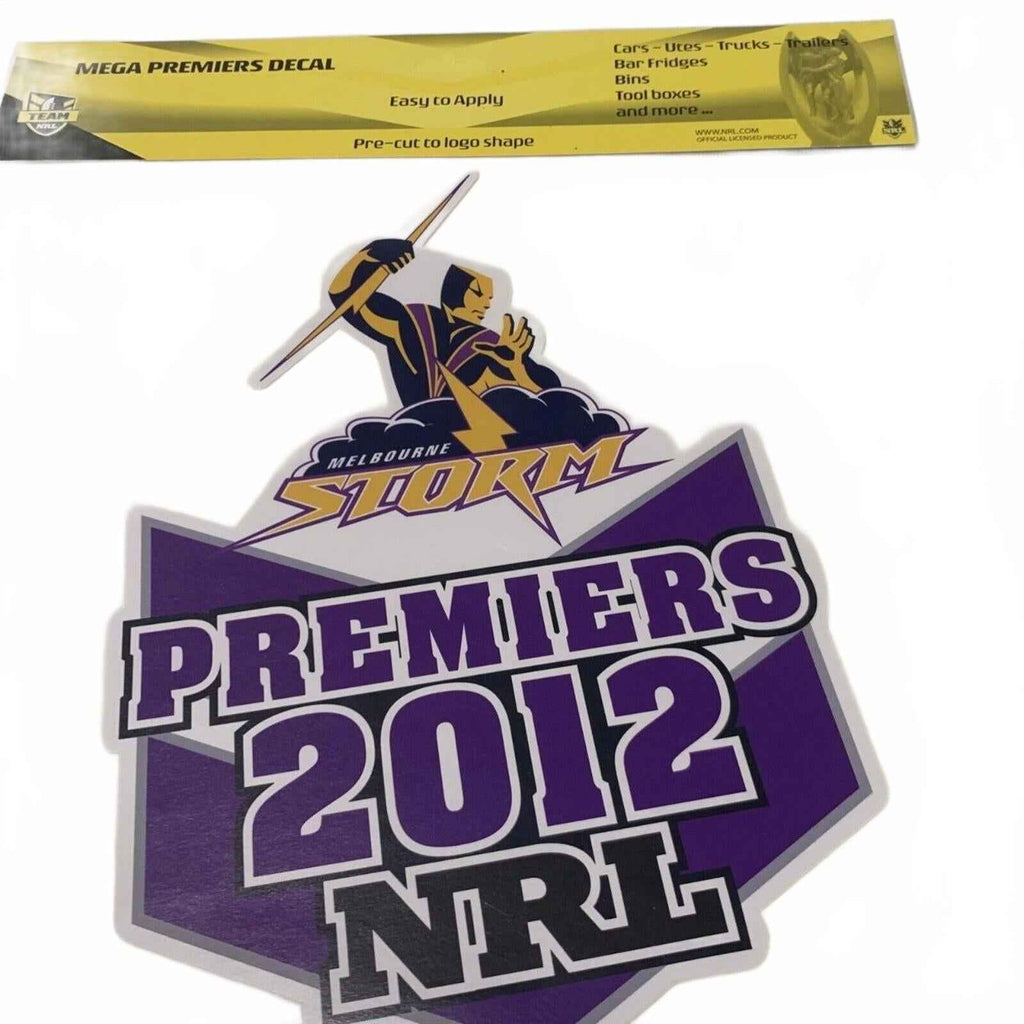 Melbourne Storm NRL 2020 Premiers Premiership Supersized Mega Car 25cm Sticker.