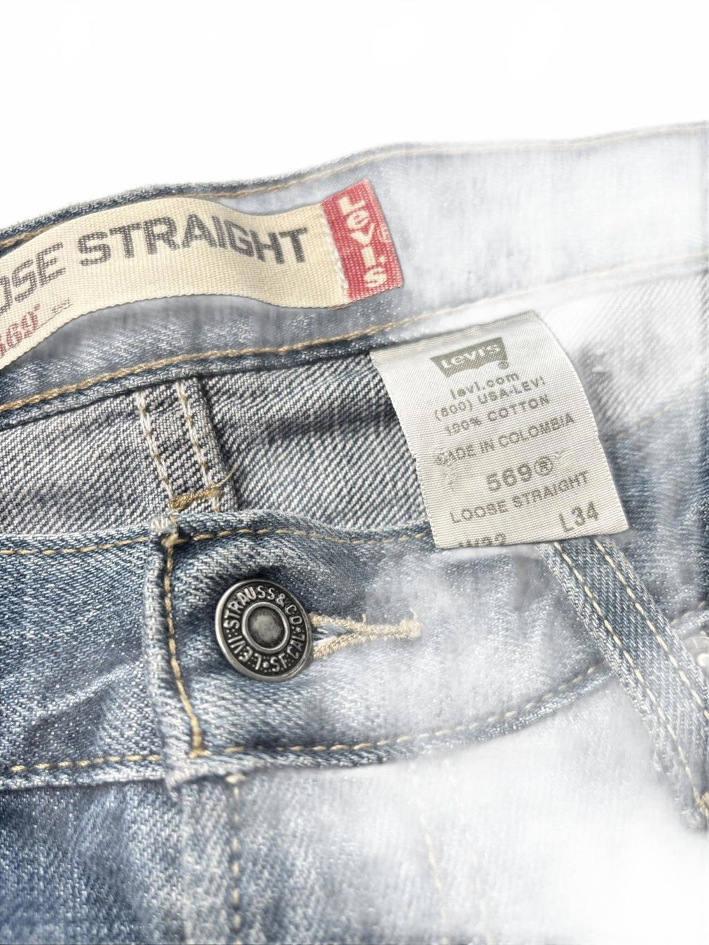 Levi's Men's 569 Loose Straight Jeans Size 34 Vintage Denim