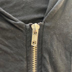 Lollipop Black Cotton Women's Top Size 12 with Asymmetric Zipper - Come Sell Nearly Anything