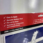 Large Eukeka Flag Printed Vinyl Sticker Boot N All 25.5cm X 18cm