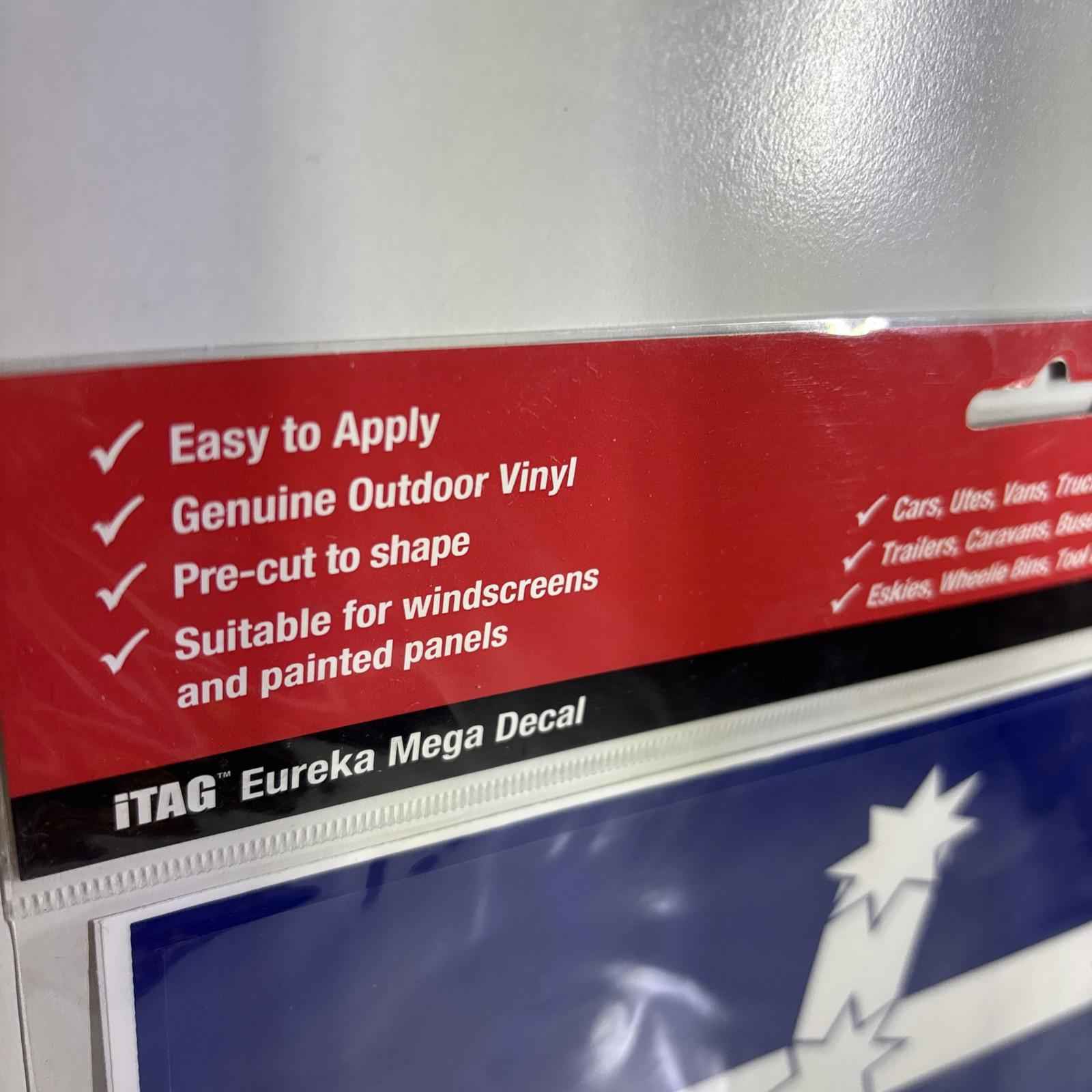 Large Eukeka Flag Printed Vinyl Sticker Boot N All 25.5cm X 18cm