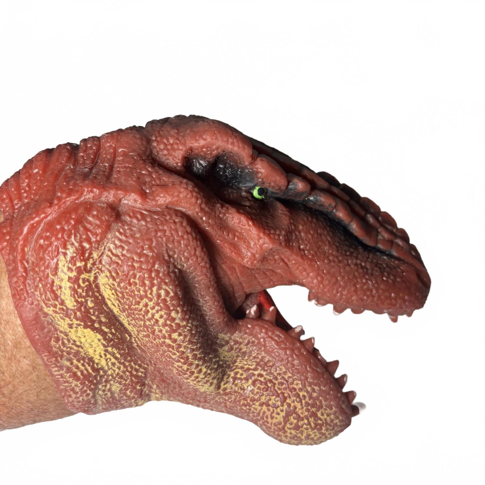 T-Rex Dragon Puppet Hand Rubber Realistic Textured Foluck 5.5 Inch