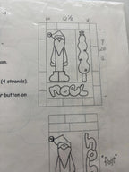 The Chook Shed - HO HO HO - Patchwork Wall Hanger Sew Stitch Vintage Craft - Come Sell Nearly Anything