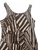 Bandolera Woman Medium Brown Patterned Midi Dress - Come Sell Nearly Anything