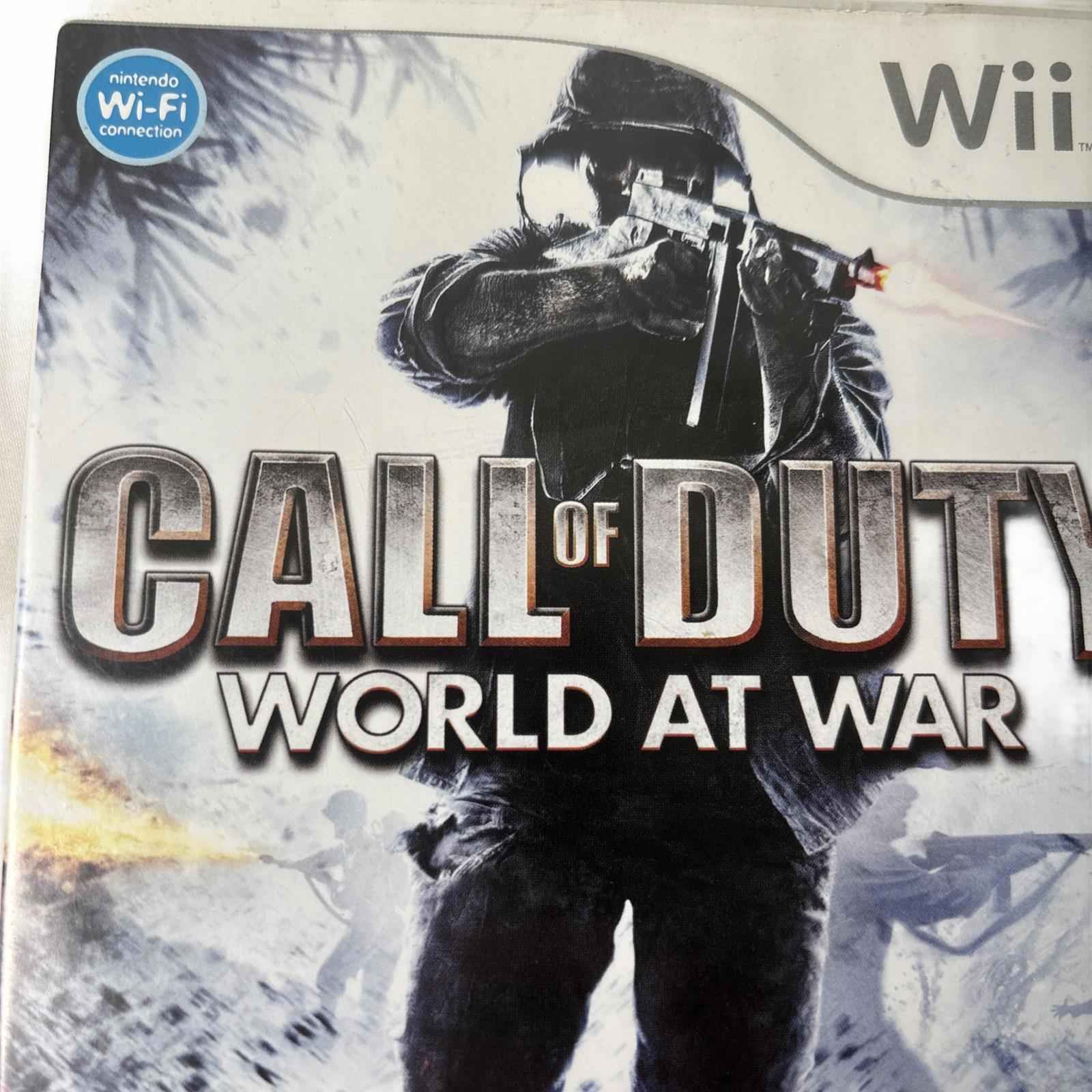 Call of Duty: World at War Nintendo Wii 2008 Shooter with Manual PAL VGC