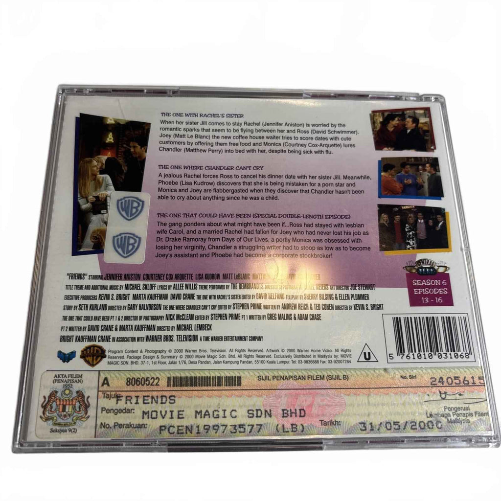Mega Rare 2000 Friends Season 6 Episodes 13-16 Original Video CD VCD