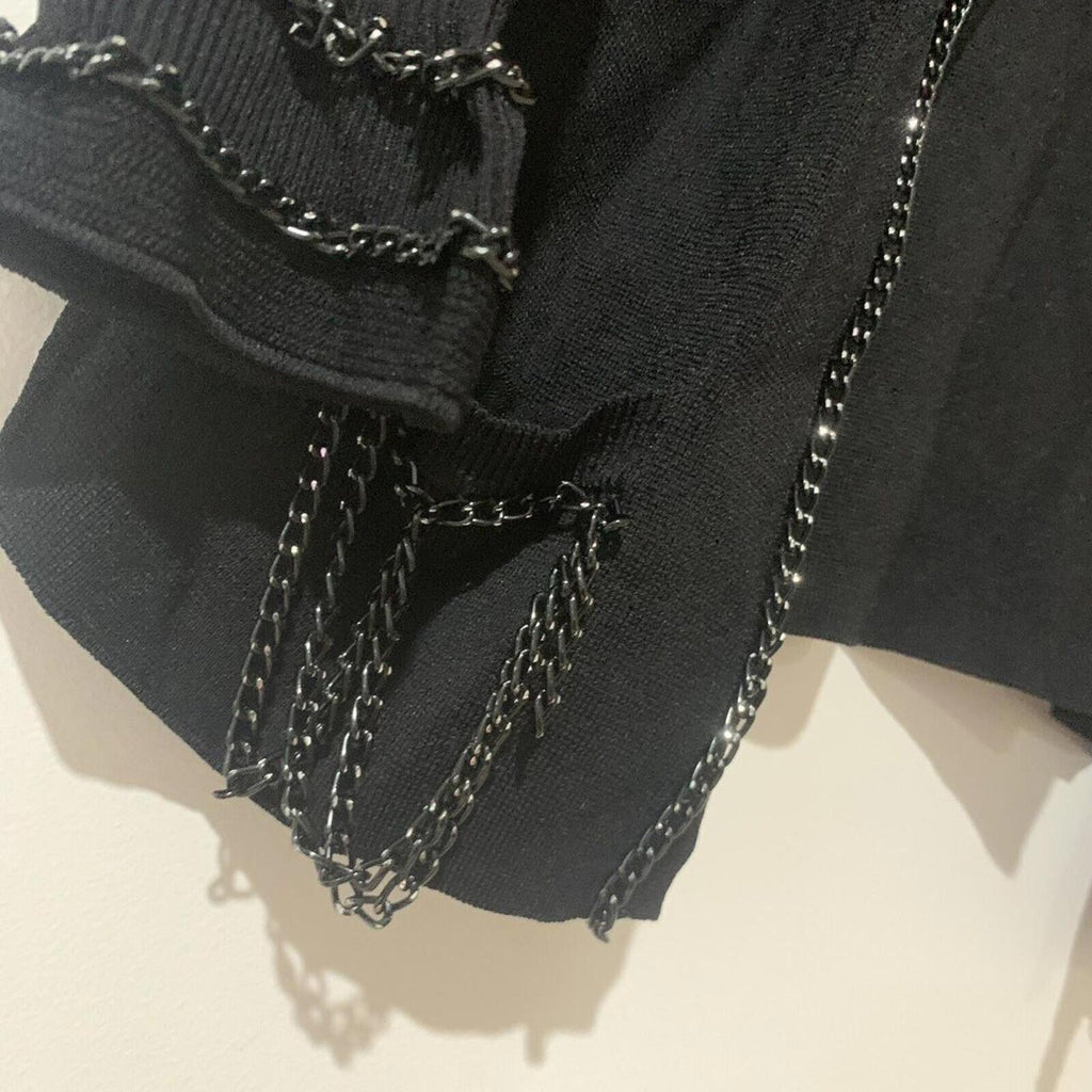 Portmans Womens Black Chain Trim on Black Blazer Size L BNWT RRP $129.95. - Come Sell Nearly Anything