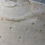 Venetia Linea Giovane Women's Short Sleeve Knit Top - White, Size 2 VTG - Come Sell Nearly Anything