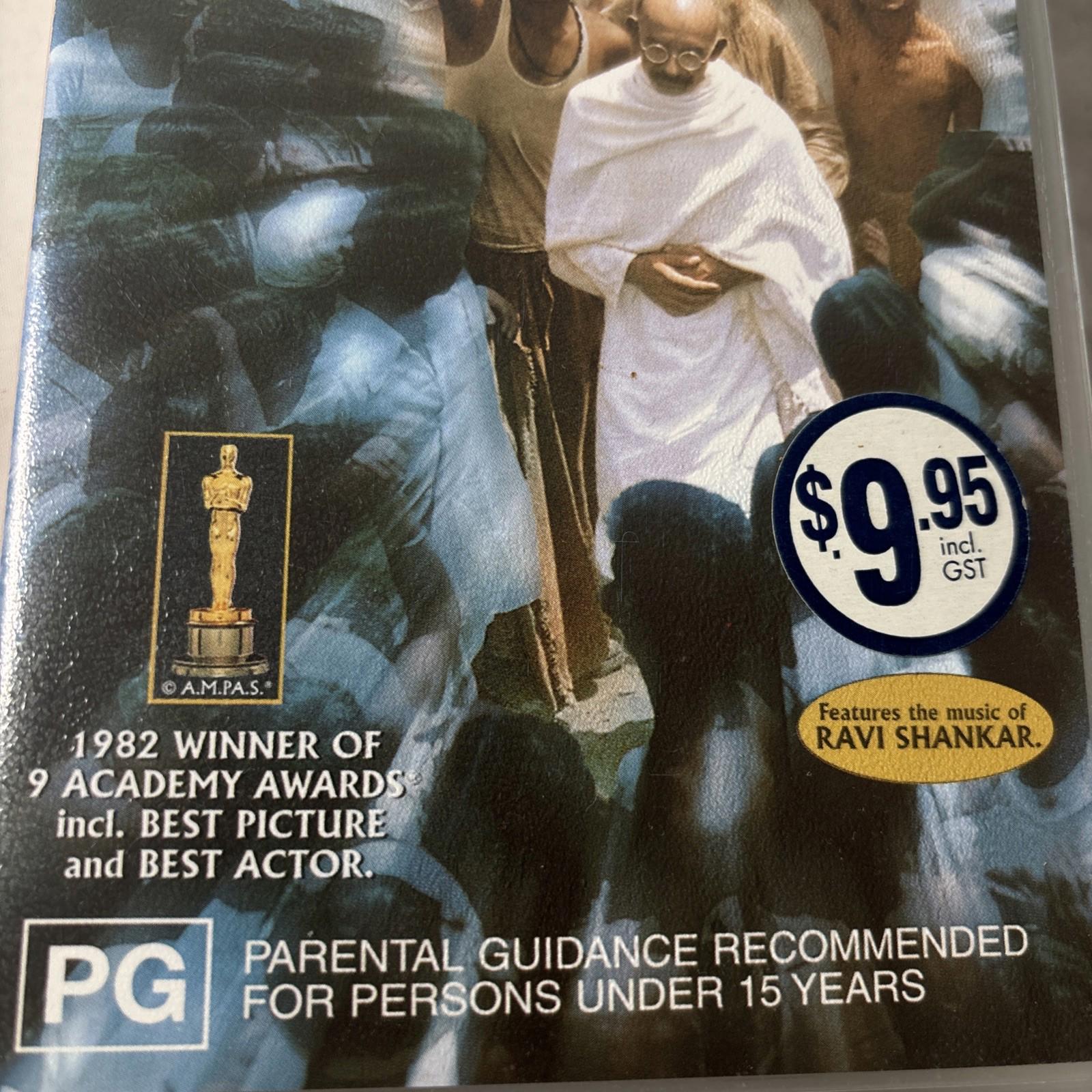 Gandhi VHS Video Tape PG  Ben Kingsley Candice Bergen Edward Fox John Gielgud - Come Sell Nearly Anything