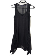 Vintage 90s-Style Missy Q Sheer Black Polyester Blouse Long Stretch top - S 10 - Come Sell Nearly Anything