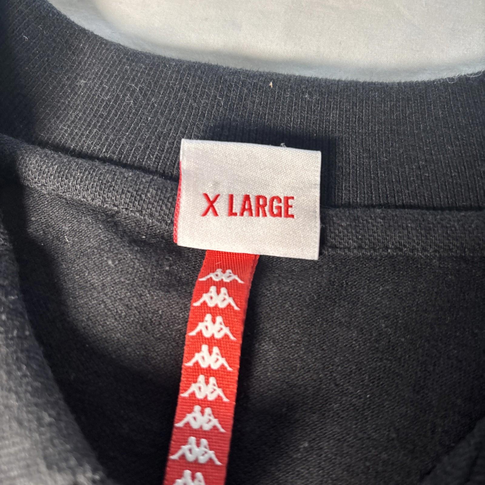 Kappa Men's Polo Shirt Black Size XL Y2K Streetwear Sport Casual