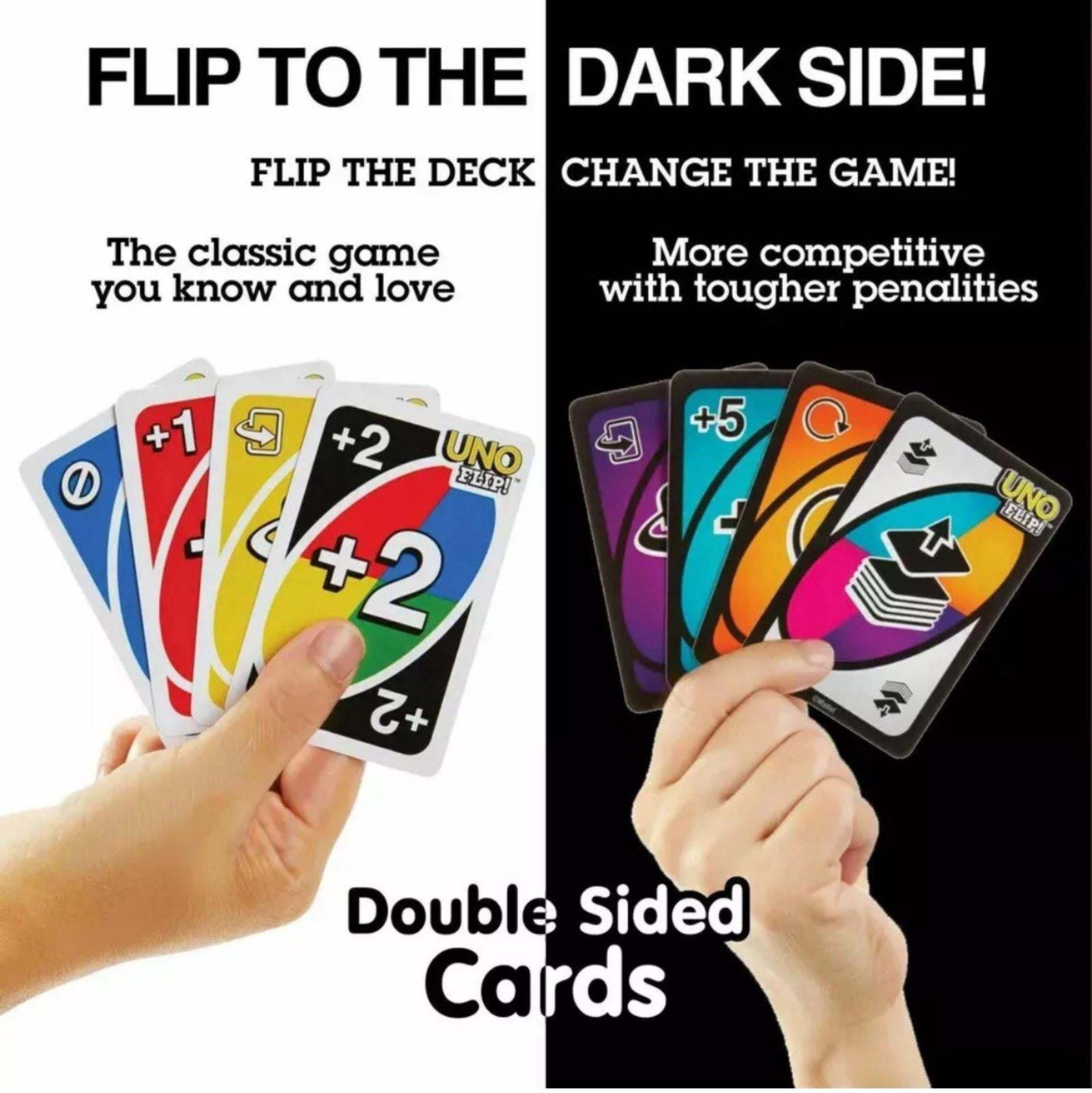 Uno® Flip!™ Card Game Double Sided Cards - Flip The Deck Change The Game