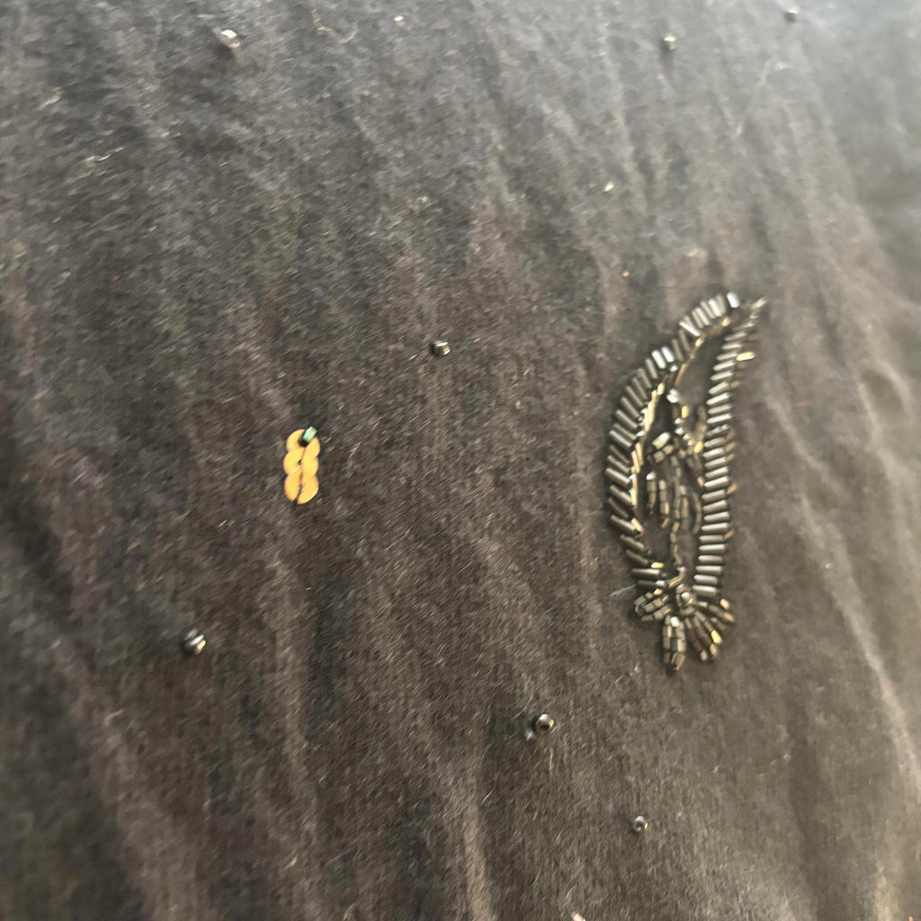 Adrienne Vittadini Black Beaded V-Neck Sweater Medium - Come Sell Nearly Anything