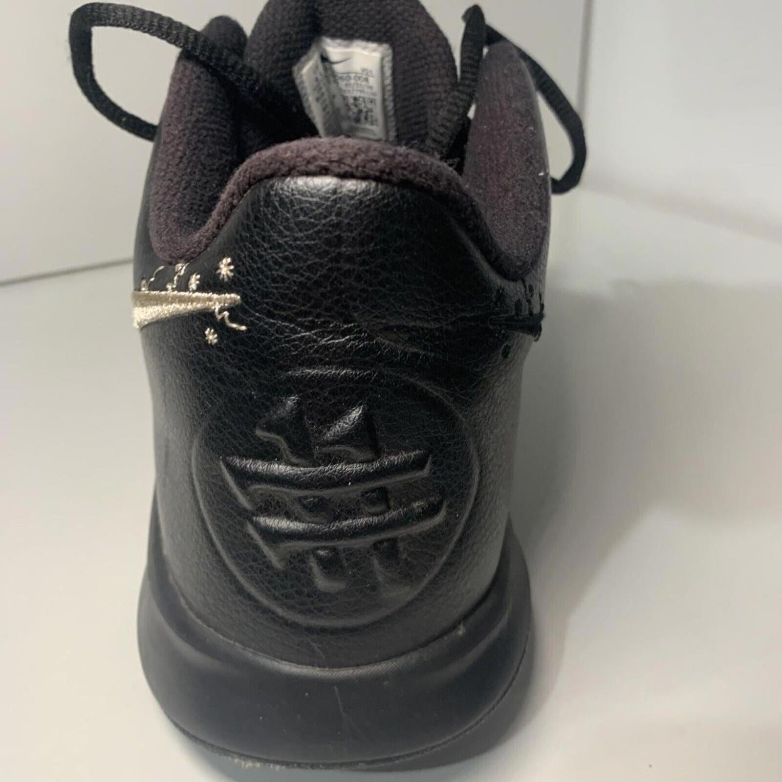 Men's NIKE 'Kyrie Flytrap 3' Sz 9.5 US BBall Black Leather Mesh Gold swoosh. - Come Sell Nearly Anything