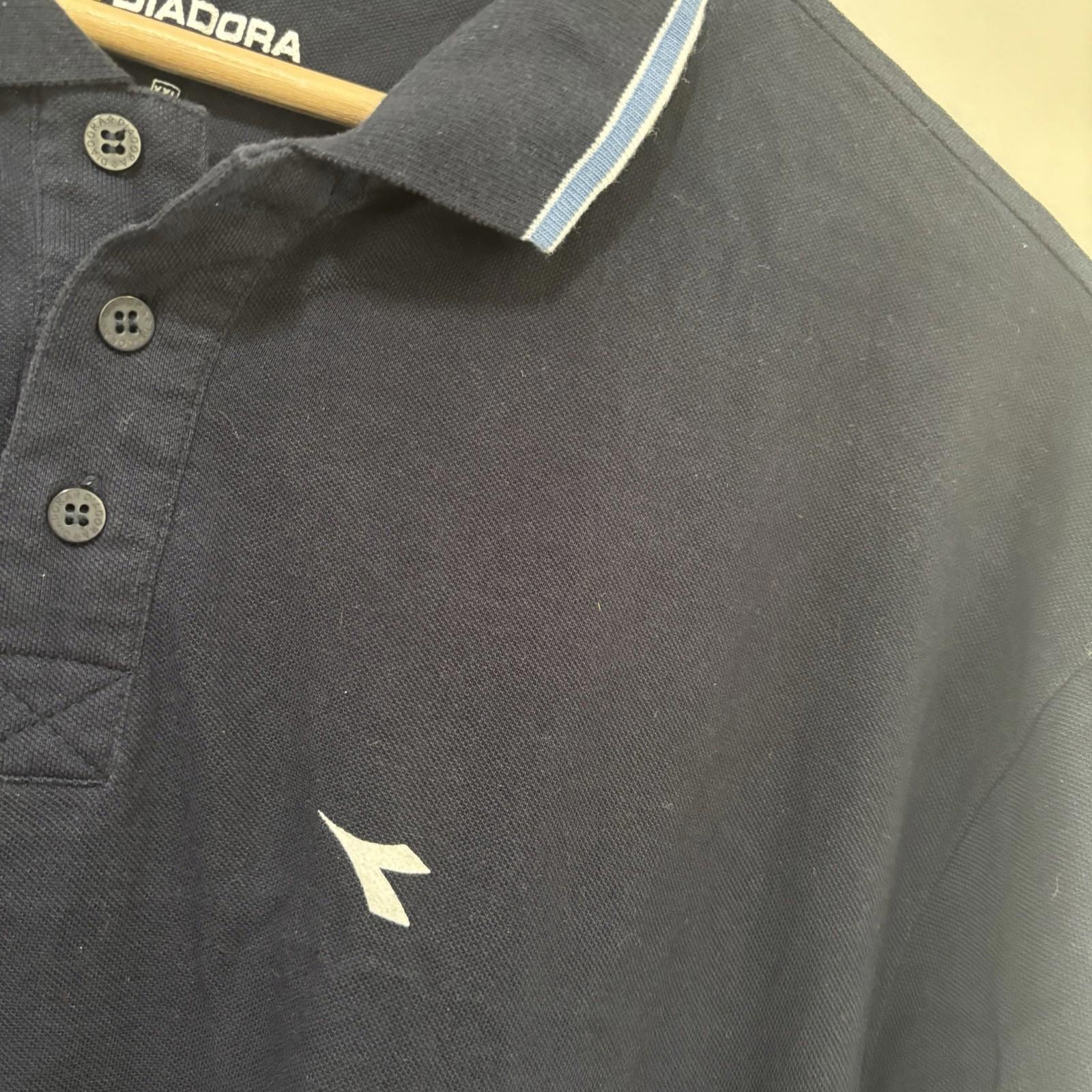 Diadora Polo Shirt Mens XL Blue Rugby Regular Fit Collared Vintage Y2K - Come Sell Nearly Anything