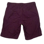 Giordano Mens Shorts Size 38 Purple Check Pri T Chino Pockets Casual