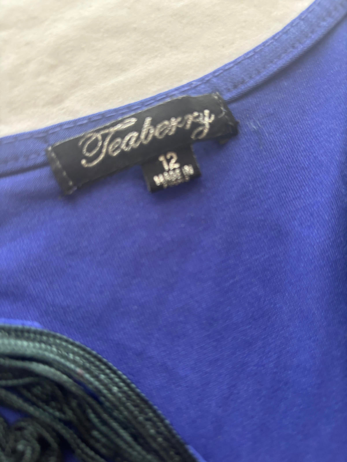 Teaberry Women's Maxi Dress Size 12 Blue Embroidered Detail - Come Sell Nearly Anything