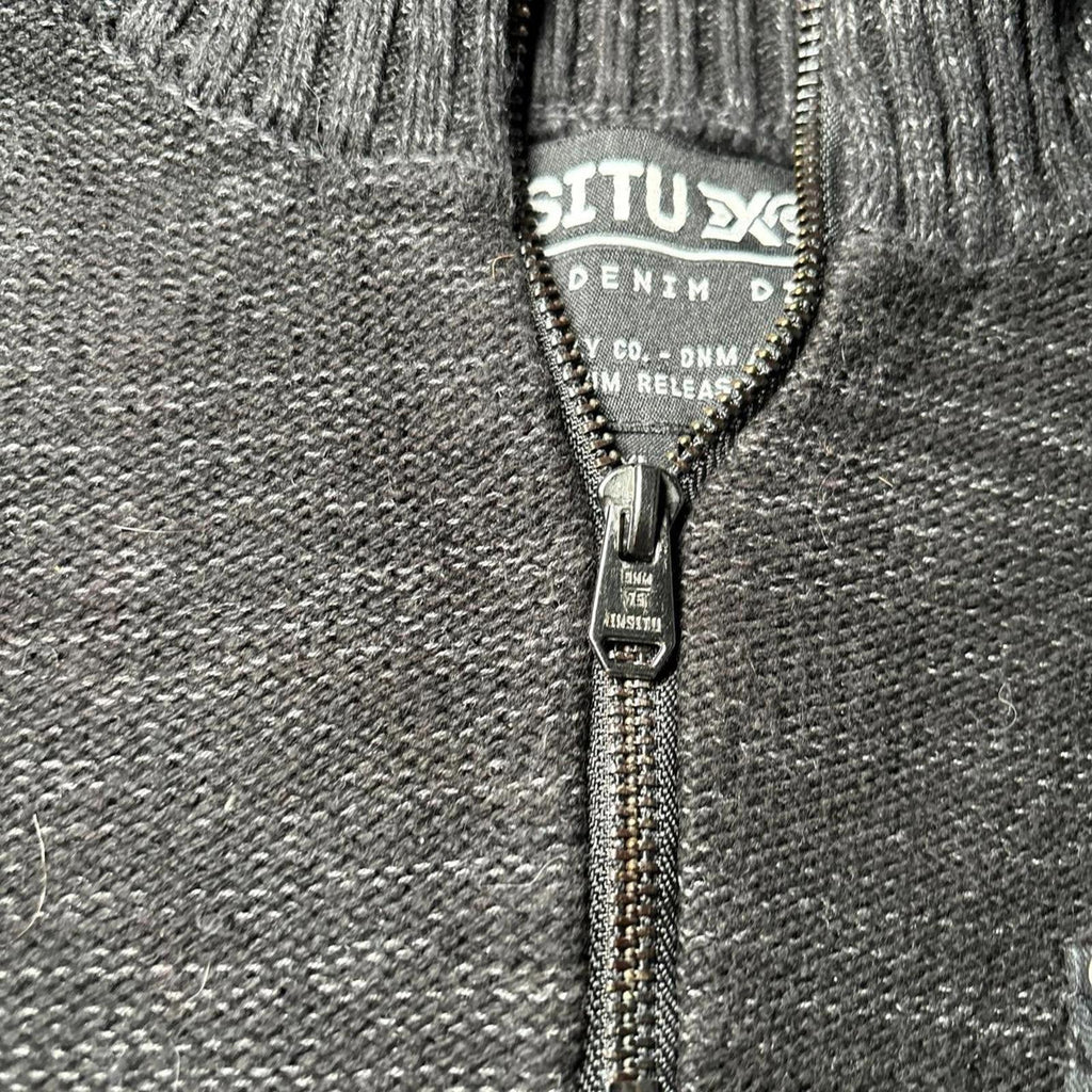Grey and black quarter zip jumper from insitu #winterknitwear XXXL 3XL T2-18 - Come Sell Nearly Anything