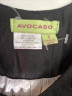 Avocado Size 8 Women's Black and White Floral Applique Dress - Come Sell Nearly Anything