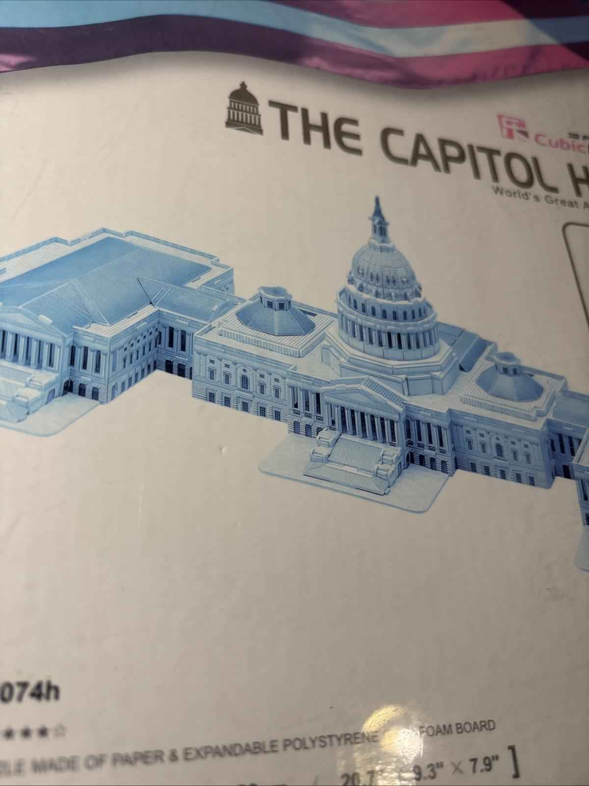 CUBICFUN 3D PUZZLE MC074H THE CAPITOL HILL 132 Pcs 20.7" x 9.3" x 7.9"