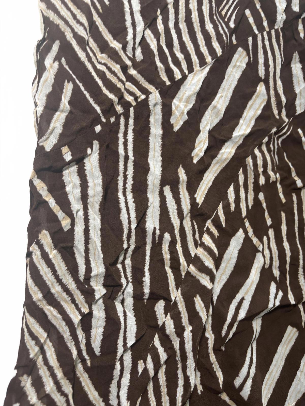 Bandolera Woman Medium Brown Patterned Midi Dress - Come Sell Nearly Anything