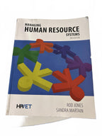 Managing Human Resource Systems 3rd Edition by Rod Jones PB - Come Sell Nearly Anything