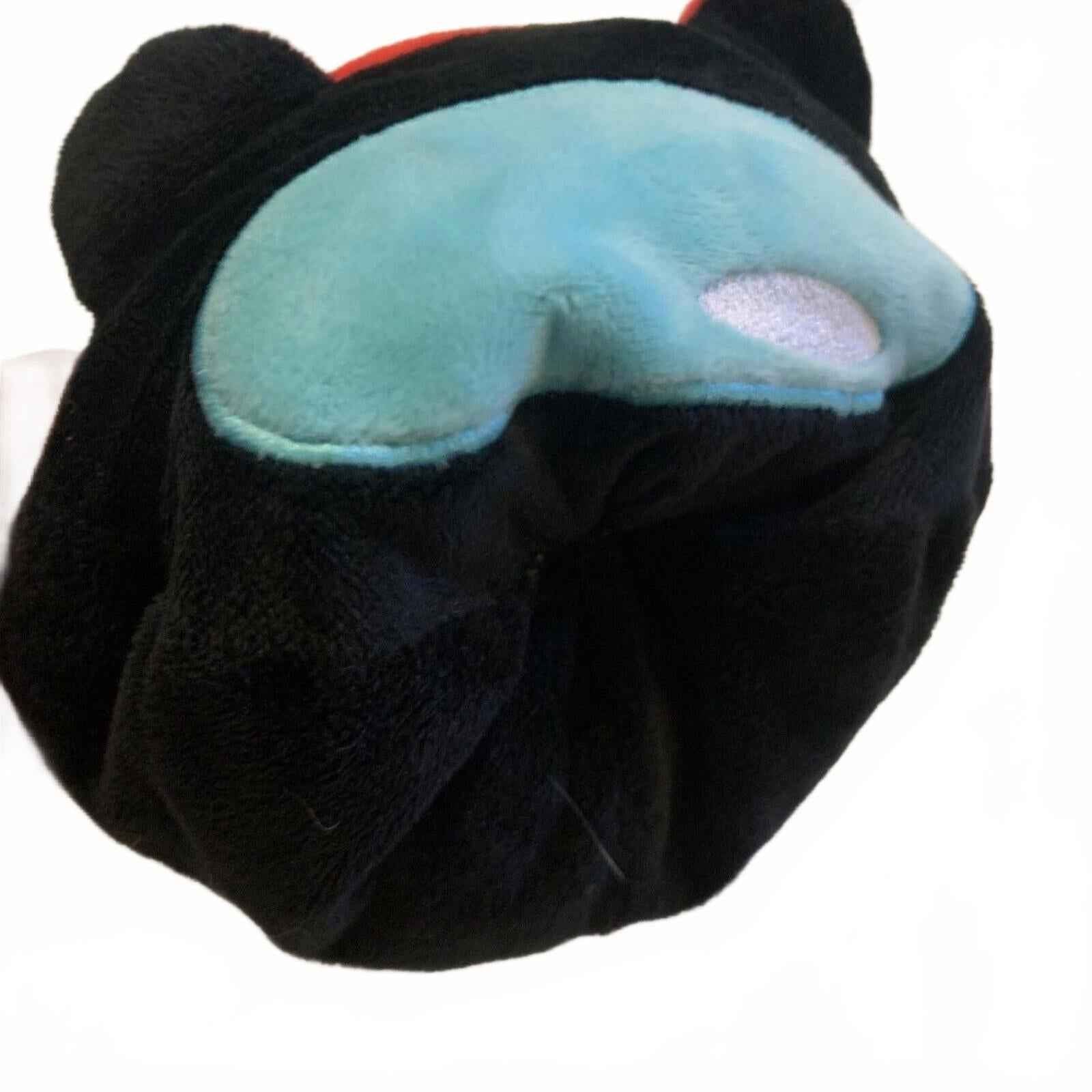 Among Us Red Impostor with Tongue Teeth Plush Huggable Plushie Round Doll Figure