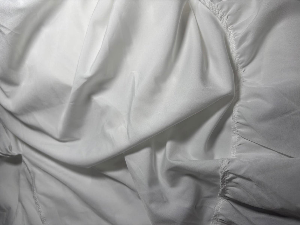 White Smocked Bodice Ruffle Hem Dress Size M - Come Sell Nearly Anything