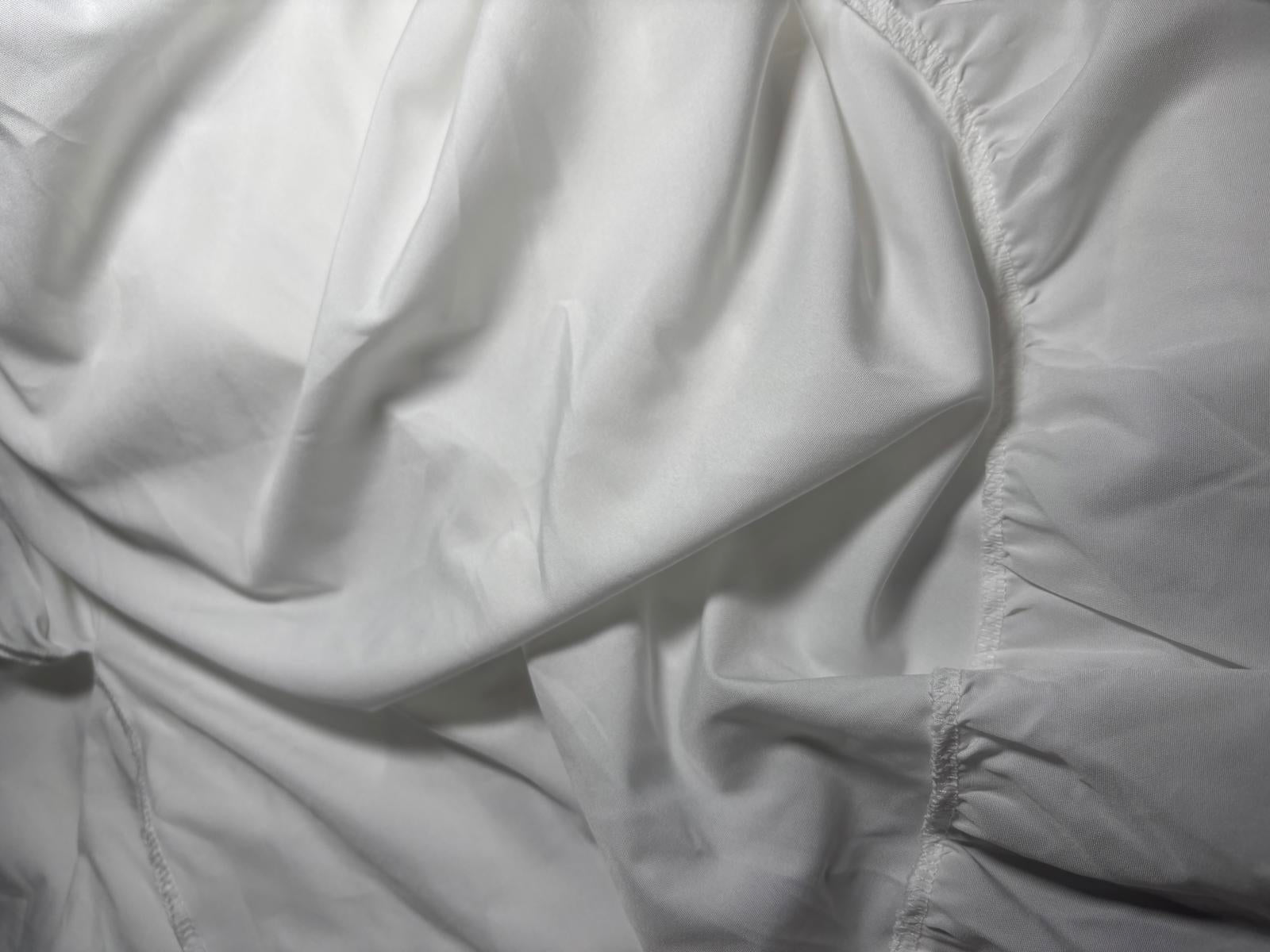 White Smocked Bodice Ruffle Hem Dress Size M - Come Sell Nearly Anything