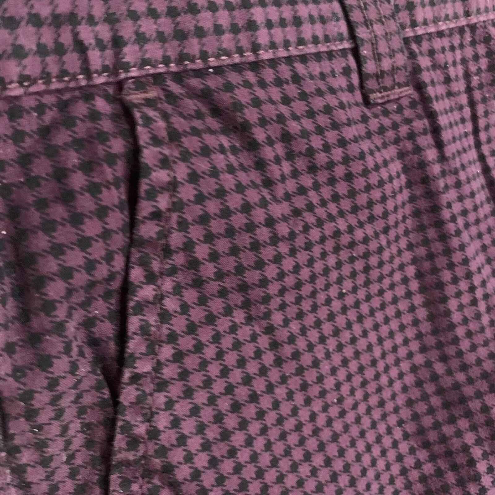 Giordano Mens Shorts Size 38 Purple Check Pri T Chino Pockets Casual