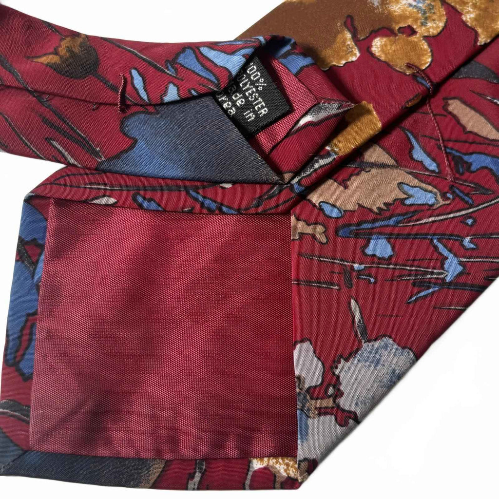 Cellini Red Floral Pattern Men's Tie