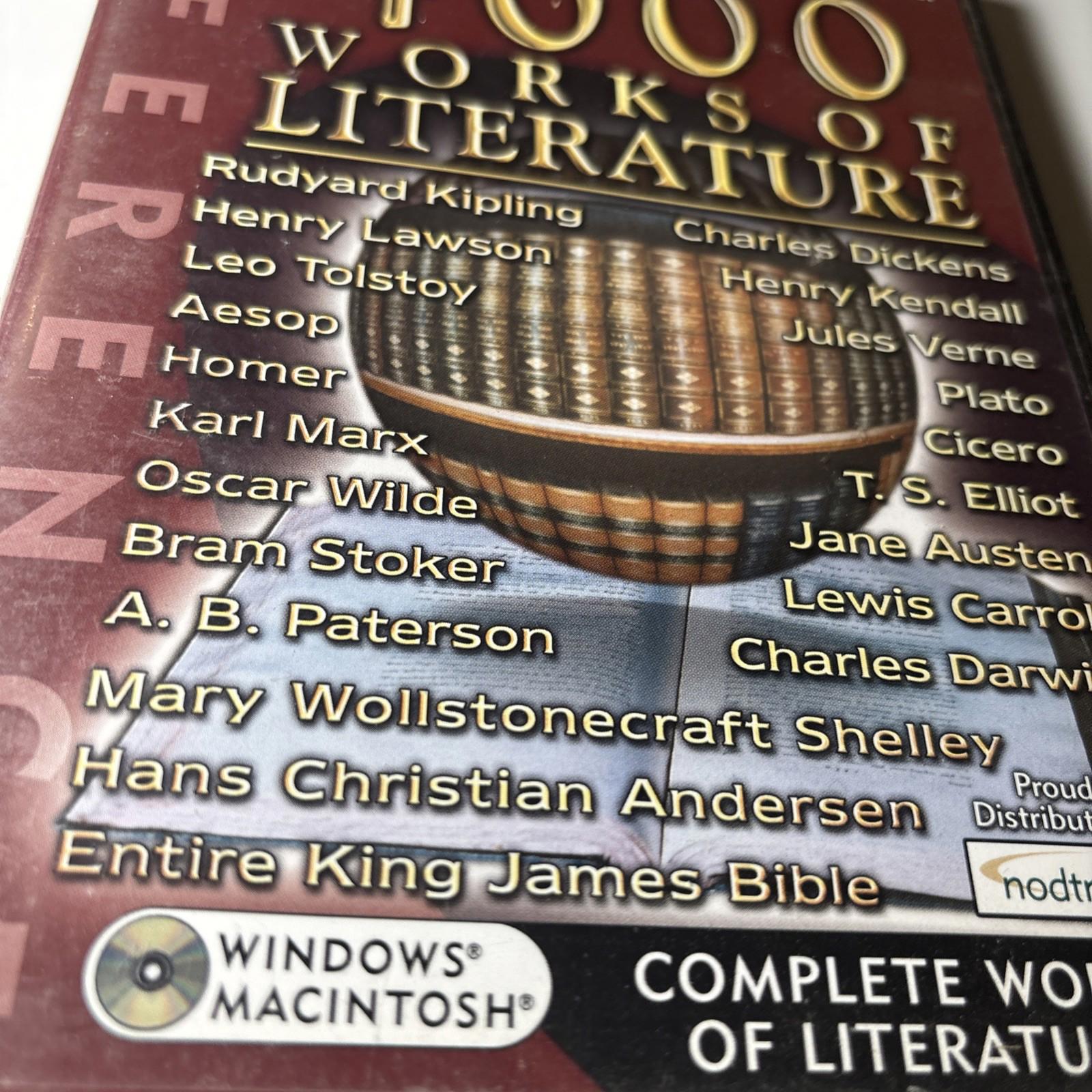 Over 4000 Works of Literature + Manual PC Windows & Macintosh Nodtronics VGC - Come Sell Nearly Anything