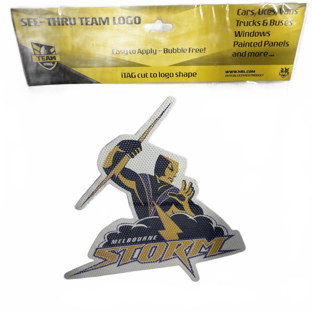 NRL Car UV Rated Decal Sticker - Melbourne Storm - See Thru - New Design - Come Sell Nearly Anything