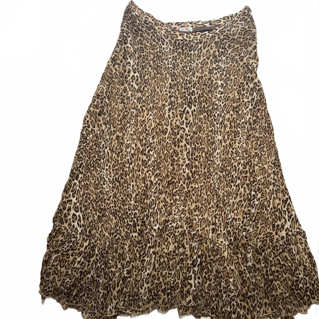 Colour Code Women's Leopard Print Skirt Size 16 Summer Boho