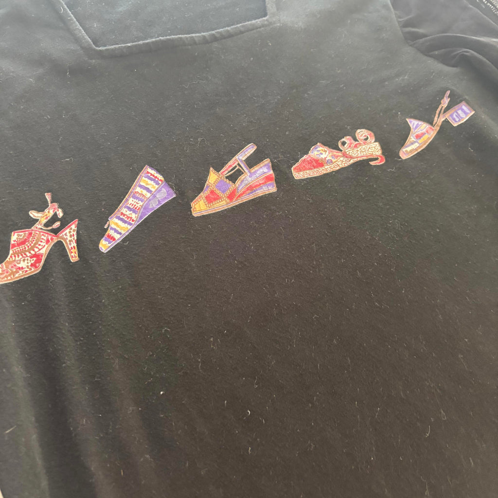 Kariha Women's Long Sleeve Top Size 12 Black Embellished - Come Sell Nearly Anything