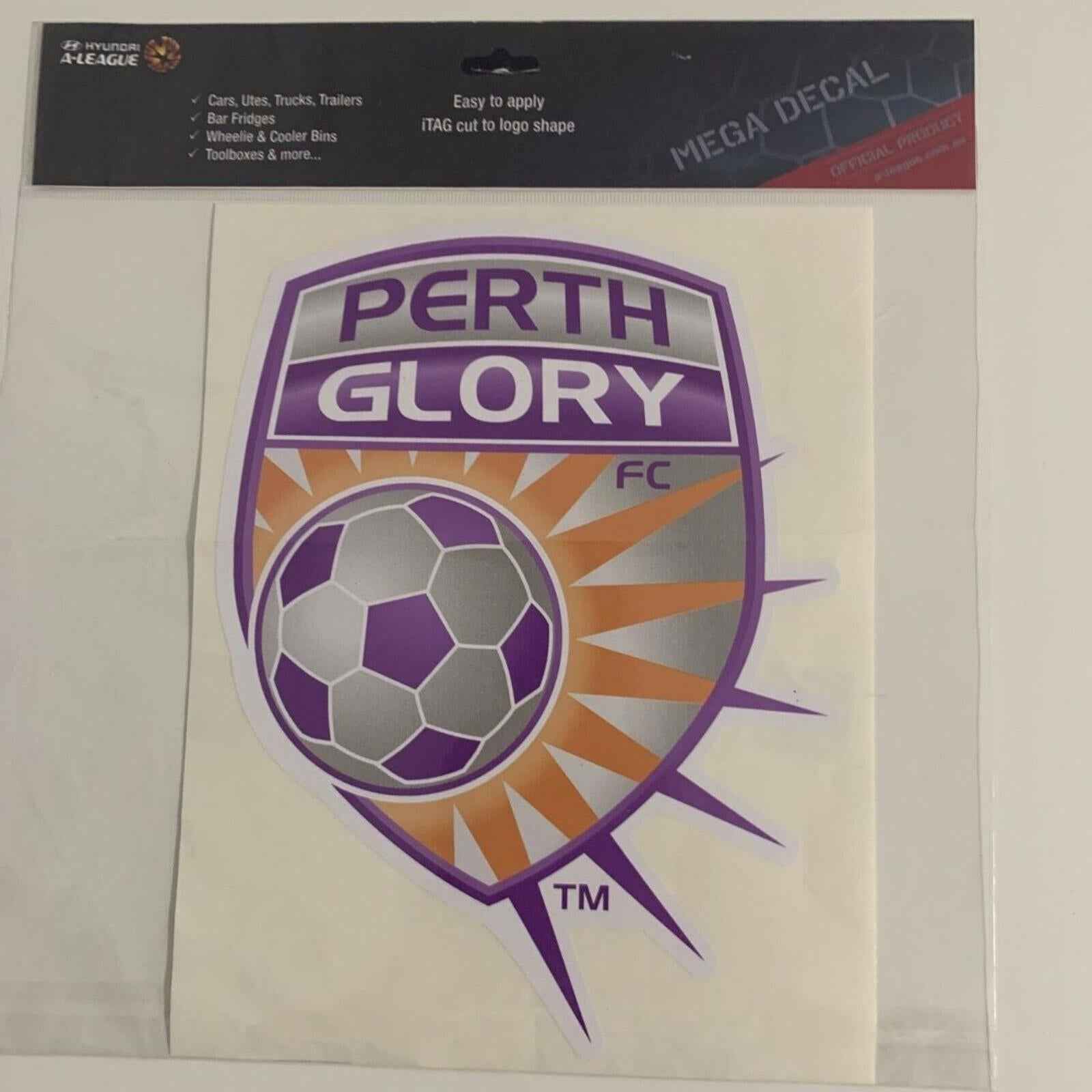 A-League Perth Glory FC See-Thru Logo Decal Sticker. x Large 25cm