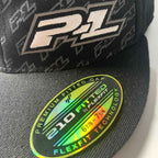 P-1 210 Fitted By Flexfit Baseball Cap, Black &amp; Grey Like New.