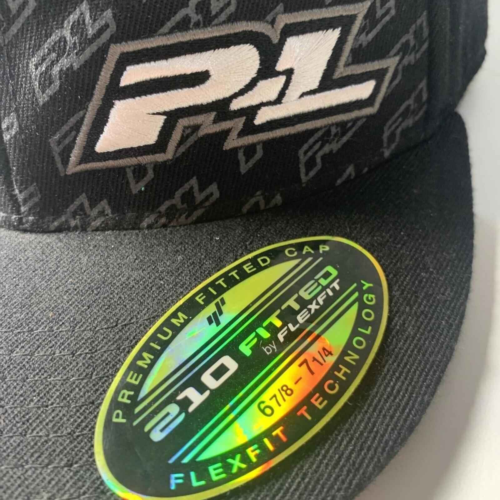 P-1 210 Fitted By Flexfit Baseball Cap, Black &amp; Grey Like New.