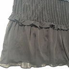 Vicky Vale Black Pleated Layered Skirt Size 8 Vintage Y2K Goth Summer